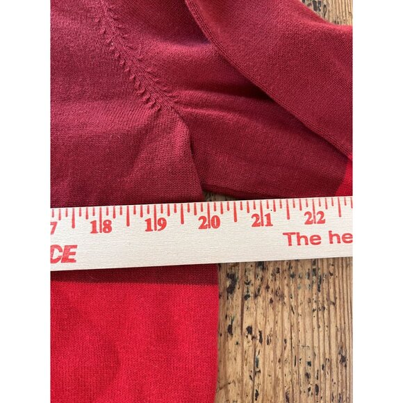 Tommy Hilfiger Mens Striped Crewneck Sweater Large New Red Maroon Long Sleeve - Picture 6 of 8